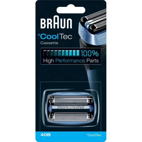 Braun Scherkopf 40B Kombipack, Blau, Für Braun Rasierer Series CoolTec 1
