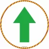 SafetyMarking Hinweisschild Folie, Ø 24 Cm, Bodenmarkierung, Richtungspfeil 13