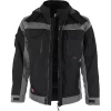 Qualitex Arbeitsjacke PRO, 203045, Winterjacke, Schwarz-grau, Winddicht, Größe L 16