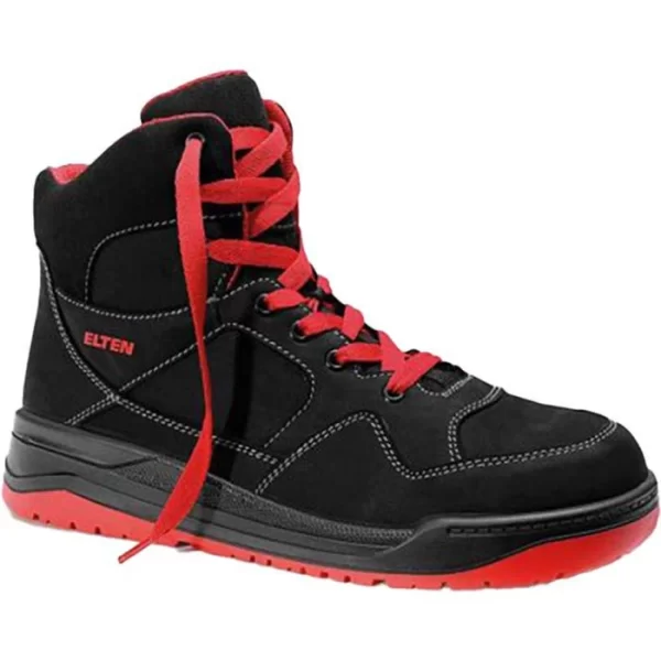 ELTEN Sicherheitsschuhe Maverick Black Mid, S3 ESD, Stiefel, Unisex, Echt Leder, Schwarz, Gr. 42 1