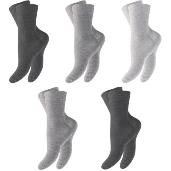 Footstar Arbeitssocken Everyday, Midi, 10 Paar, Unisex, Baumwolle, Grau, Größe 35-38 5