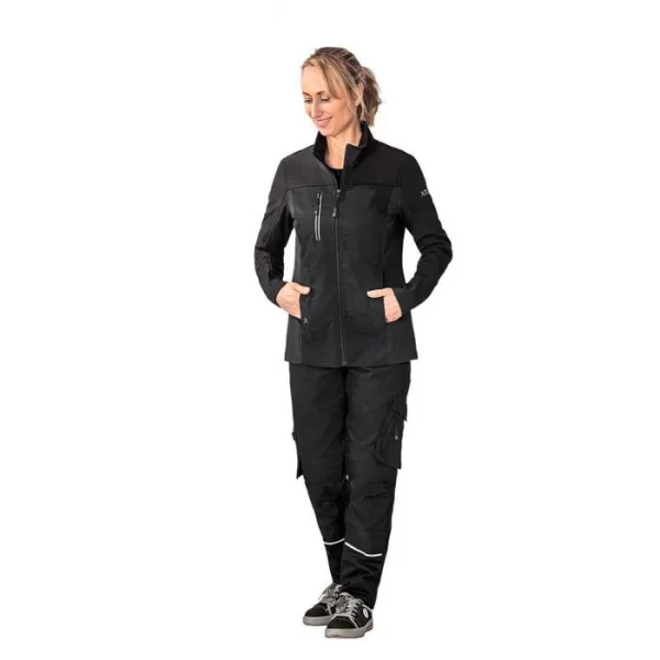 Planam Arbeitsjacke Norit Hybridjacke, Damen, Softshelljacke, Schwarz, Winddicht, Größe L / 44 3