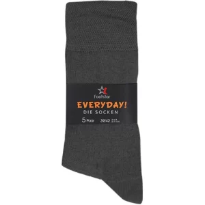 Footstar Arbeitssocken Everyday, Midi, 10 Paar, Unisex, Baumwolle, Grau, Größe 35-38 8