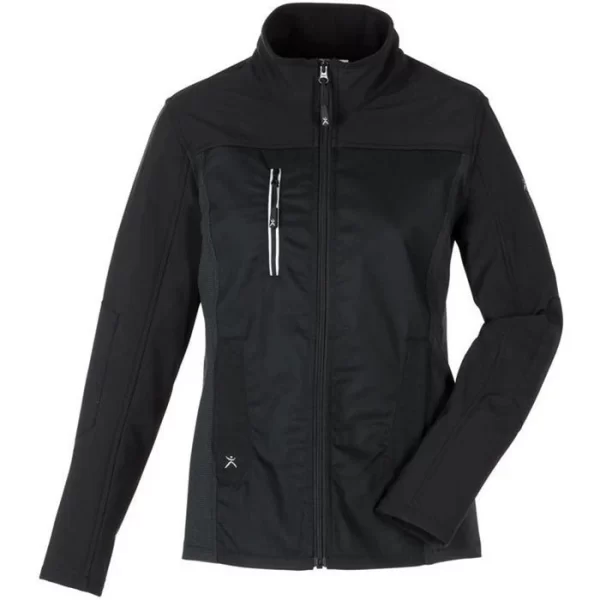 Planam Arbeitsjacke Norit Hybridjacke, Damen, Softshelljacke, Schwarz, Winddicht, Größe L / 44 1