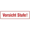 SafetyMarking Hinweisschild Folie, 25 X 7 Cm, Vorsicht Stufe 17
