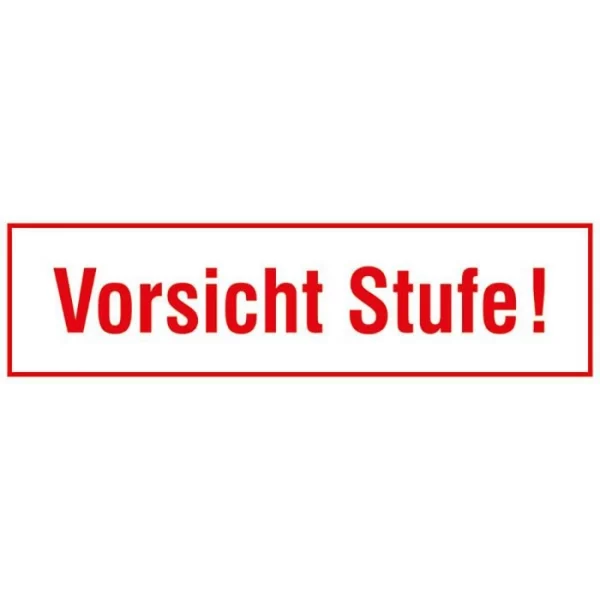 SafetyMarking Hinweisschild Folie, 25 X 7 Cm, Vorsicht Stufe 1