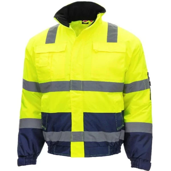 NITRAS Arbeitsjacke Pilotenjacke Motion Tex Viz, Warnschutzjacke, Signalgelb, Wasserdicht, Gr. XXL 1